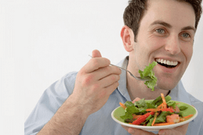 eat a vegetable salad during the treatment of prostatitis