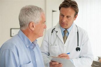 A patient with prostatitis on consultation with a urologist